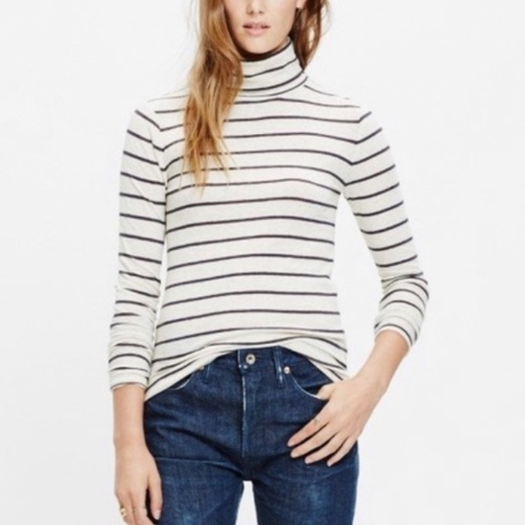 Madewell Sweaters - MADEWELL - slim striped turtleneck